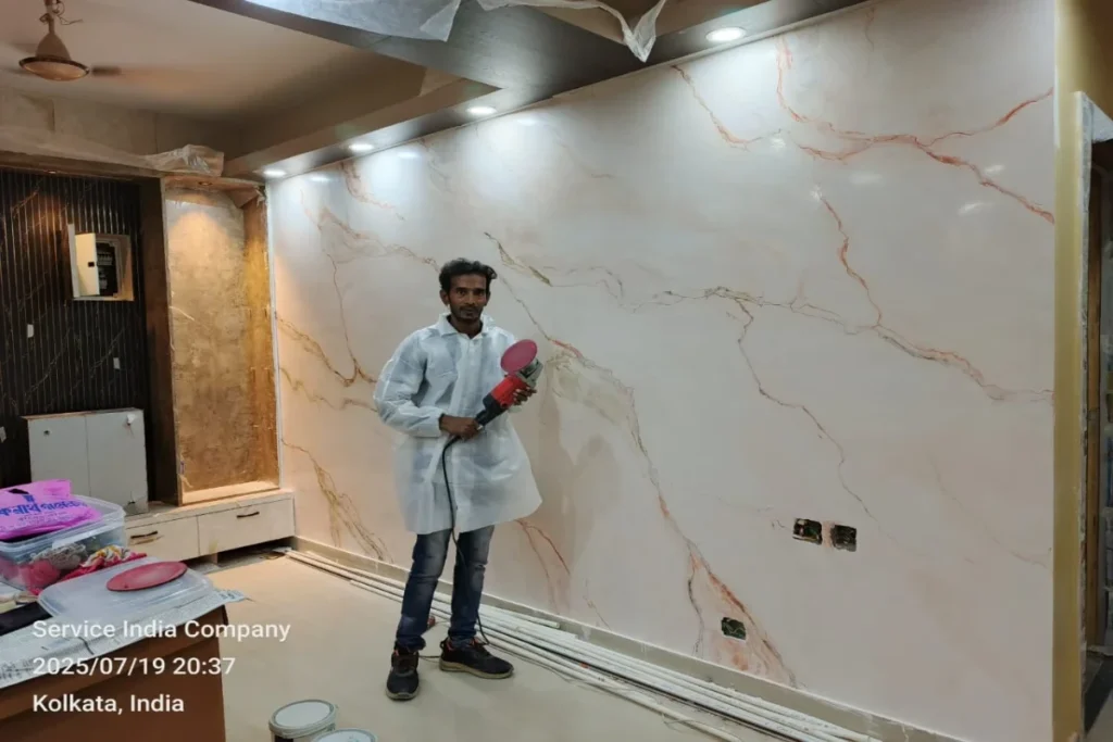 Marble Painting on Wall