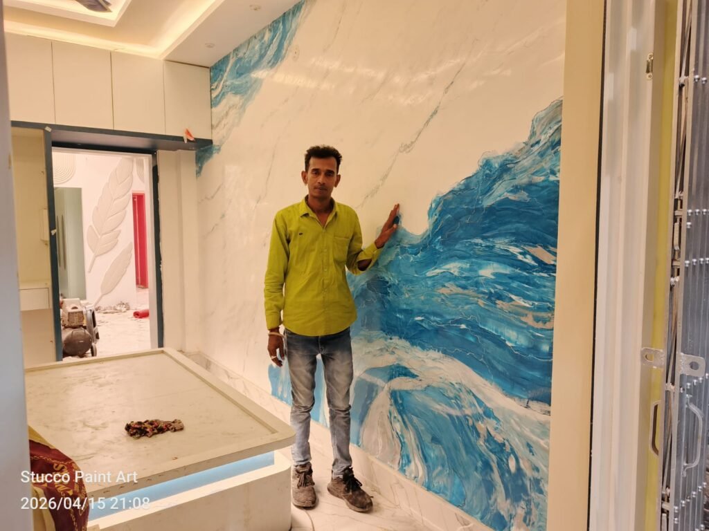 Marble paint wall design simple (1)