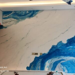 Marble paint wall design simple