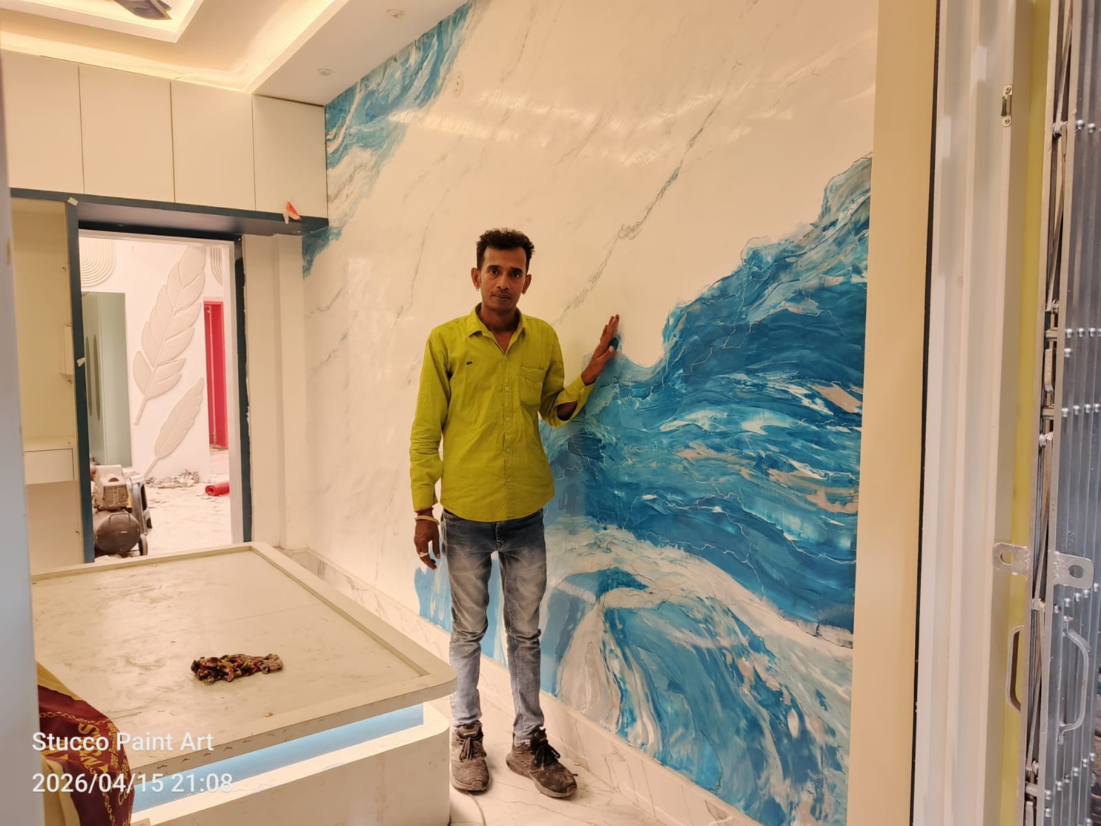 Marble paint wall design simple